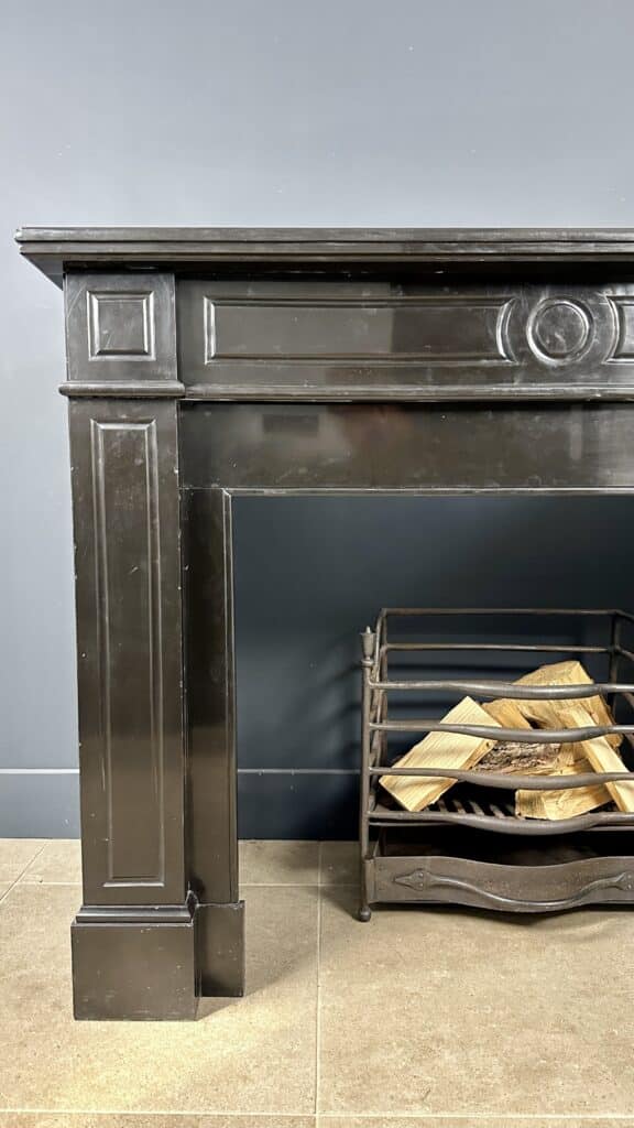 Black Antique Circular Fireplace Perfect Size