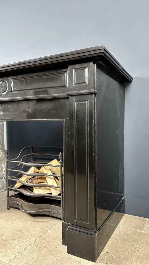 Black Antique Circular Fireplace Perfect Size
