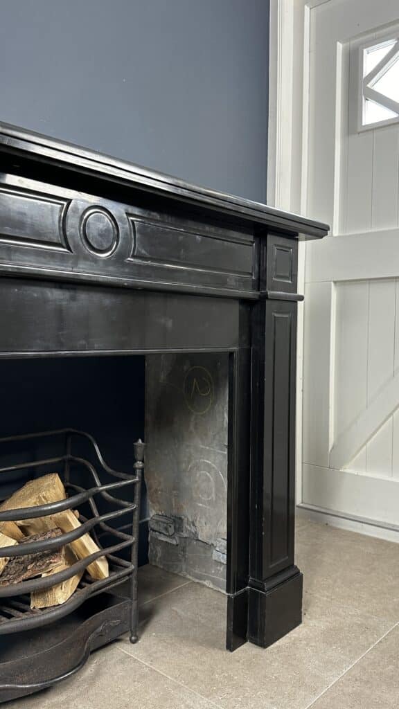 Black Antique Circular Fireplace Perfect Size