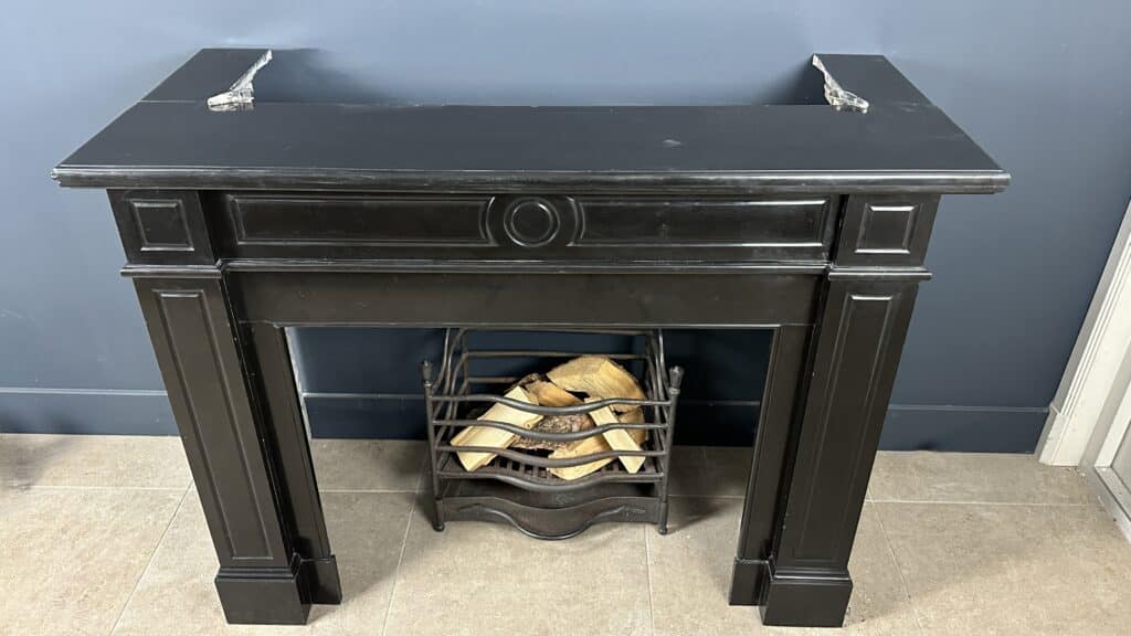 Black Antique Circular Fireplace Perfect Size