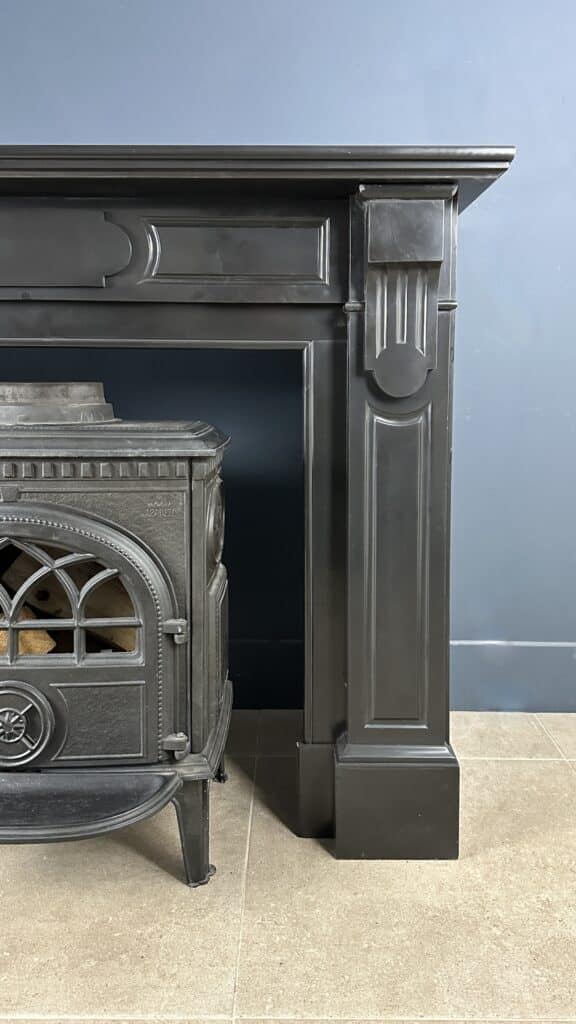Beautiful Antique Black Marble Fireplace ( Also available as a set)