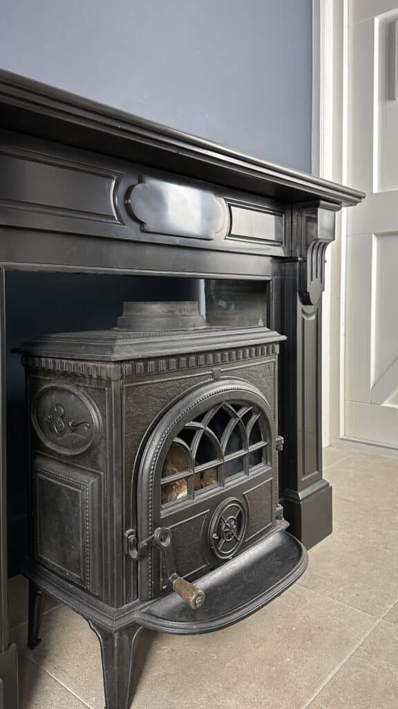 Beautiful Antique Black Marble Fireplace ( Also available as a set)