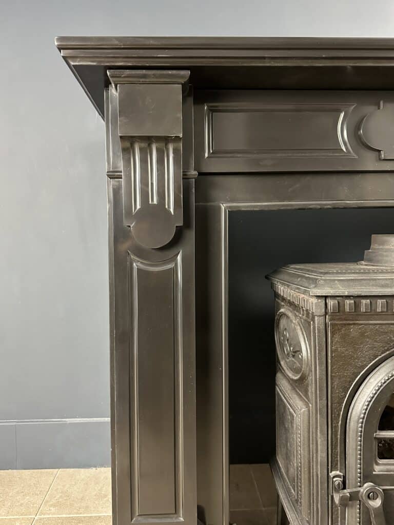 Beautiful Antique Black Marble Fireplace ( Also available as a set)