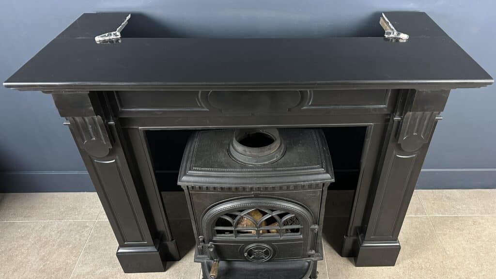Beautiful Antique Black Marble Fireplace ( Also available as a set)