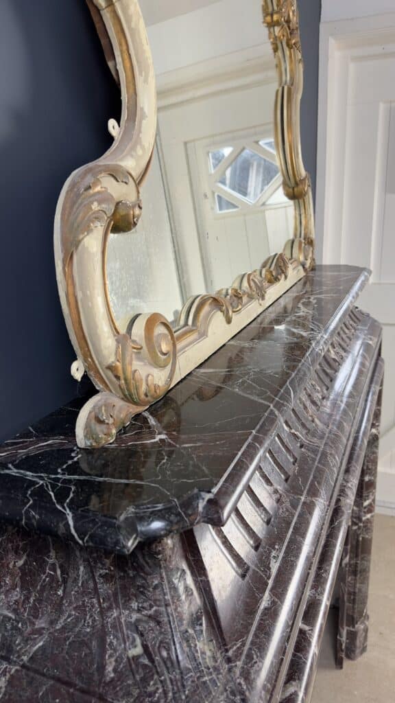 Neoclassical Red Marble Antique Front Fireplace