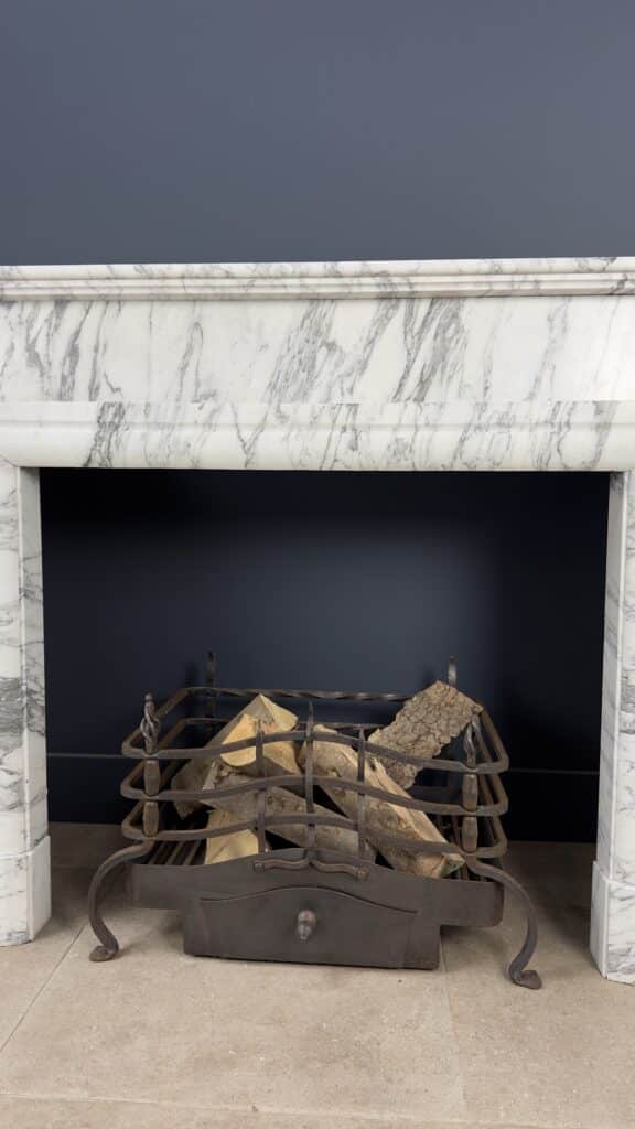 Unique French Louis XVI Fireplace from the Opera Garnier Paris in Carrara Marble