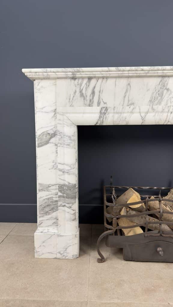 Unique French Louis XVI Fireplace from the Opera Garnier Paris in Carrara Marble