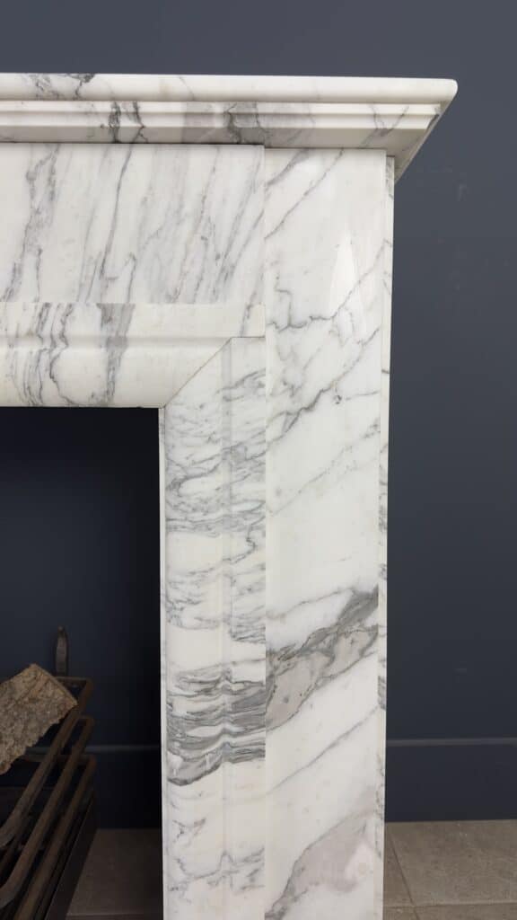 Unique French Louis XVI Fireplace from the Opera Garnier Paris in Carrara Marble