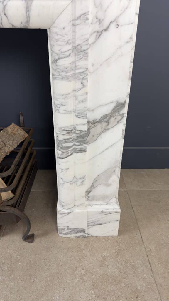 Unique French Louis XVI Fireplace from the Opera Garnier Paris in Carrara Marble