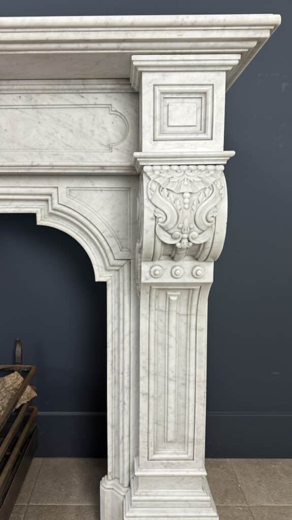 Louis XV Magnificently Rich Antique Circular Fireplace