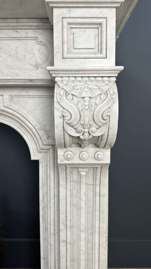 Louis XV Magnificently Rich Antique Circular Fireplace