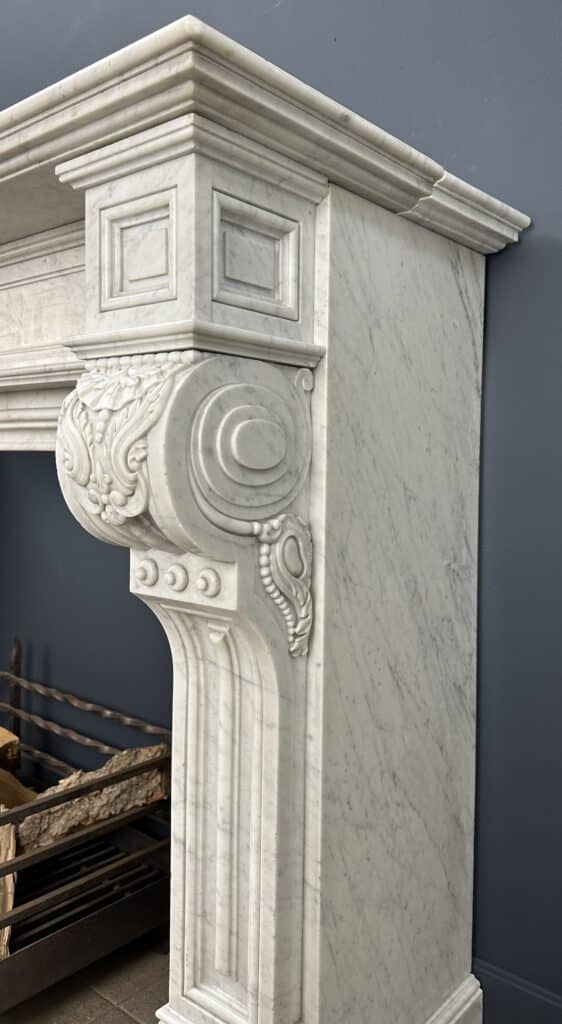 Louis XV Magnificently Rich Antique Circular Fireplace