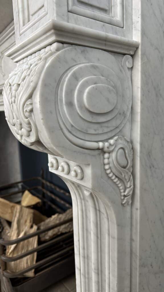 Louis XV Magnificently Rich Antique Circular Fireplace