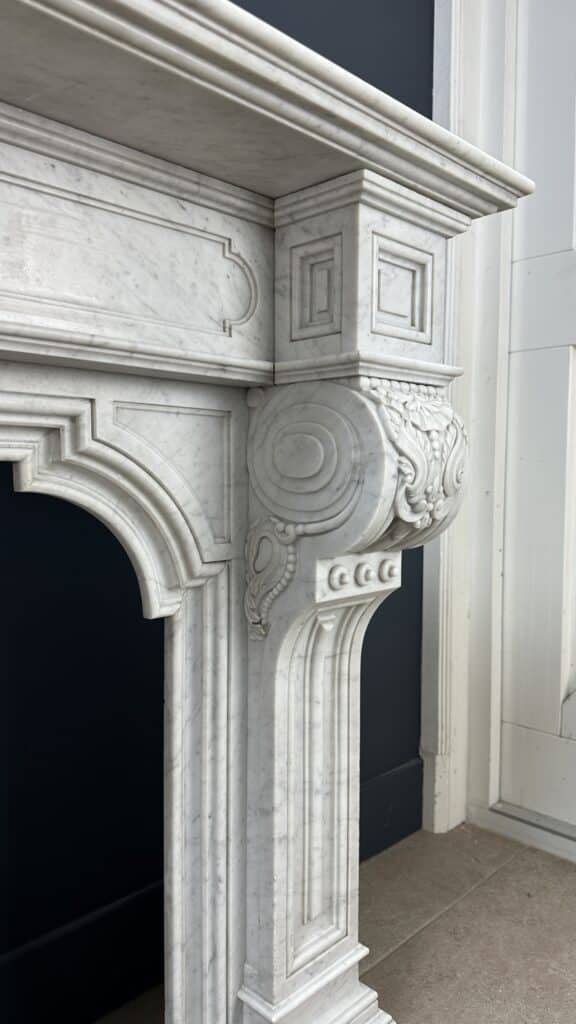 Louis XV Magnificently Rich Antique Circular Fireplace