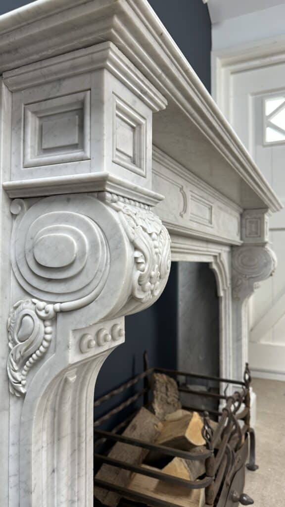 Louis XV Magnificently Rich Antique Circular Fireplace