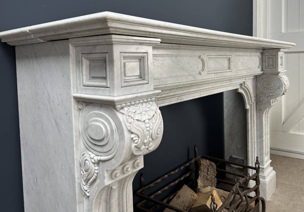 Louis XV Magnificently Rich Antique Circular Fireplace