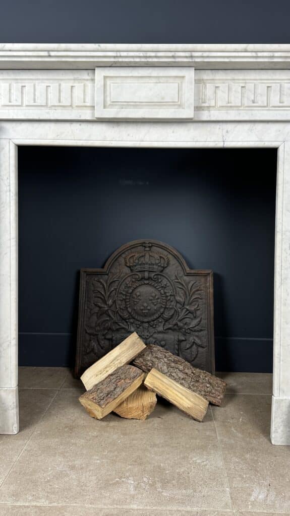 Antique White Circular Fireplace Empire
