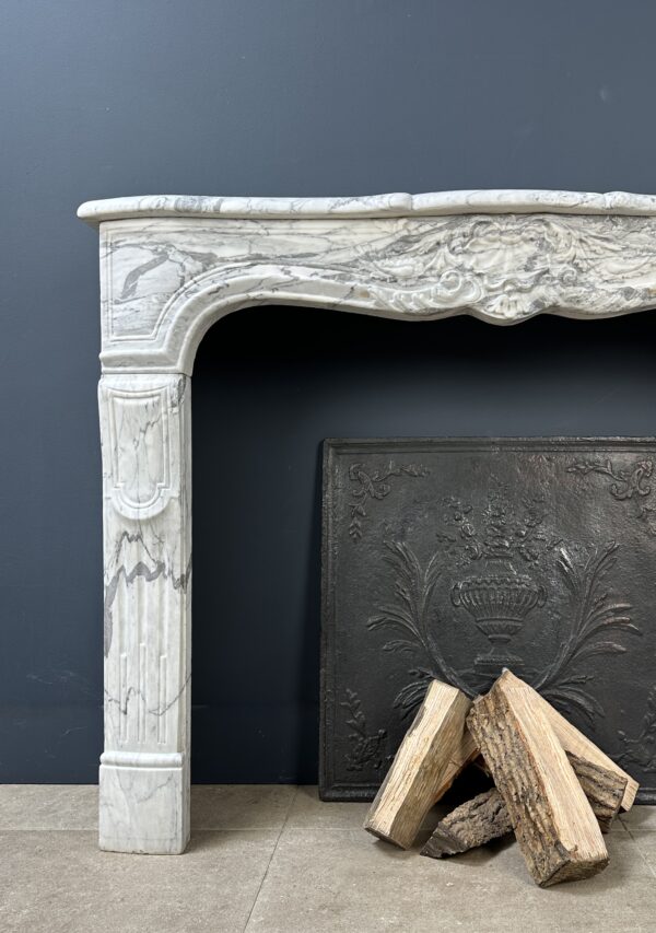 Luxe franse antiek schelp schouw mantel