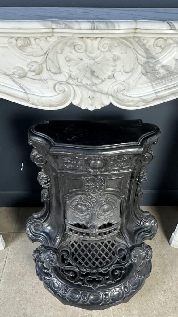 Antieke Schelp Front Schouw Arabescato Marmer
