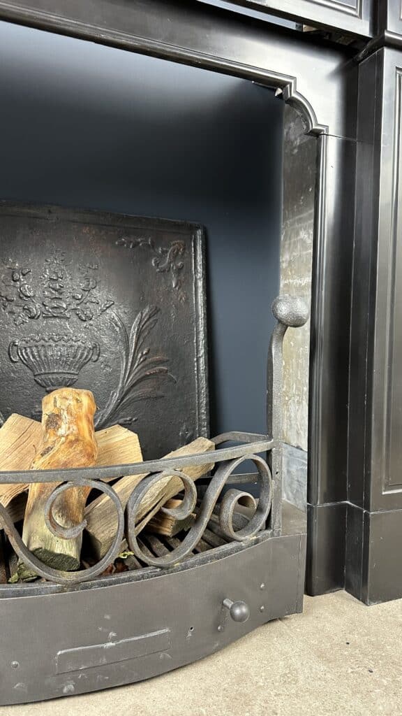 Magnificent Empire Antique Circular Fireplace in Campan Rubané Marble