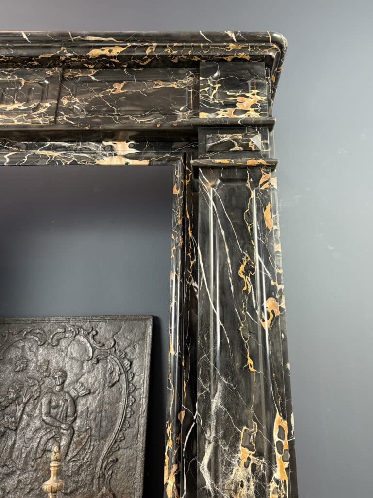 Exclusive Antique Fireplace in Portoro Marble