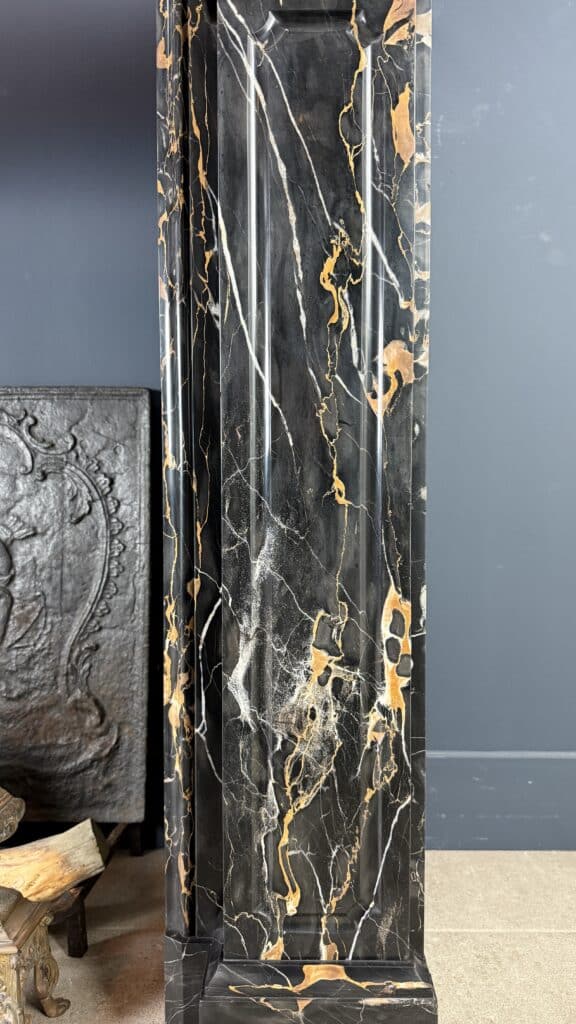 Exclusive Antique Fireplace in Portoro Marble