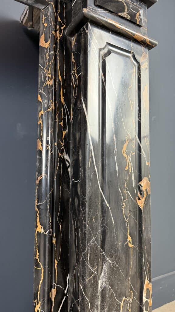 Exclusive Antique Fireplace in Portoro Marble