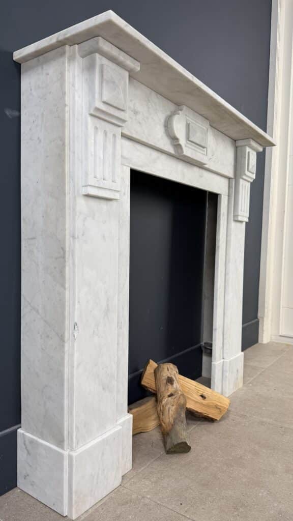 Antique Fireplace, White Front Model