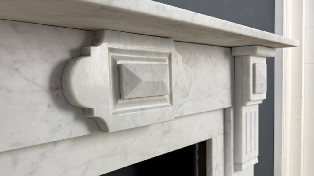 Antique Fireplace, White Front Model