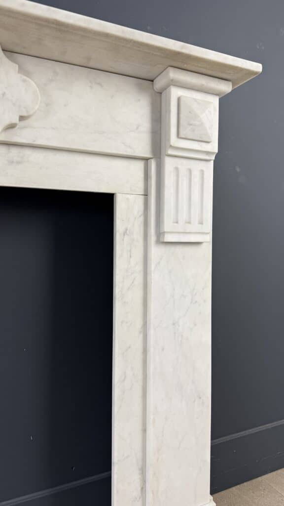 Antique Fireplace, White Front Model