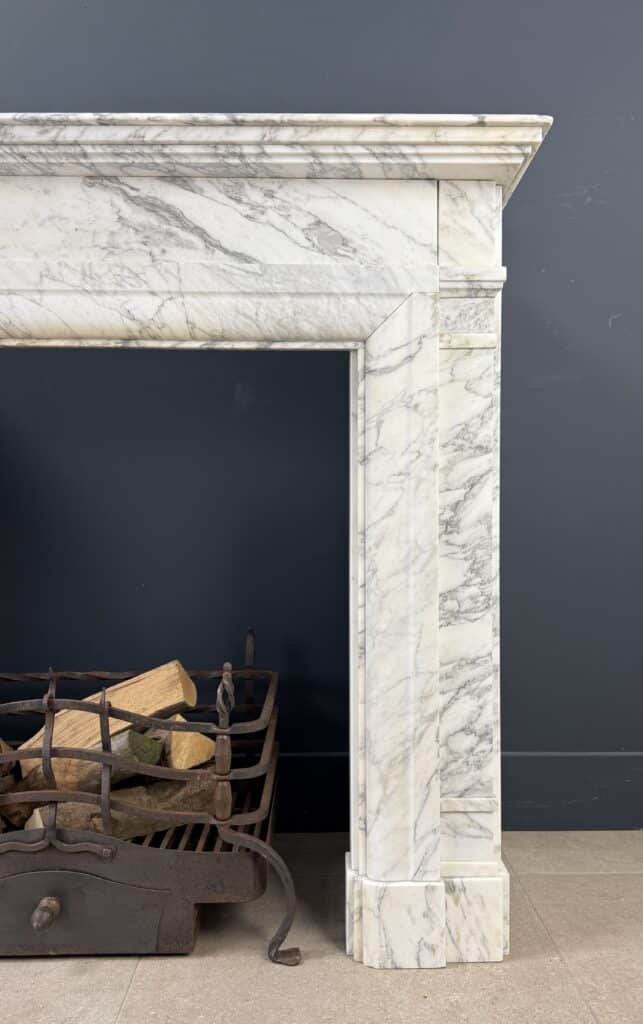 Art Deco Fireplace in Carrara Marble