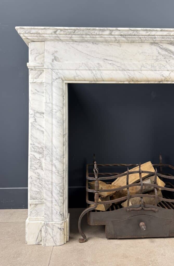 Art Deco Fireplace in Carrara Marble