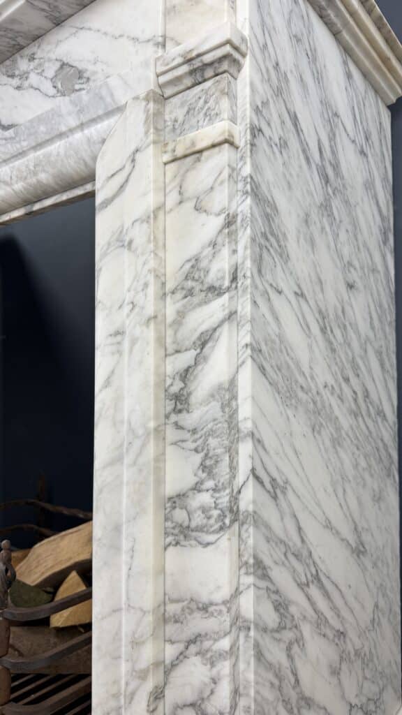 Art Deco Fireplace in Carrara Marble