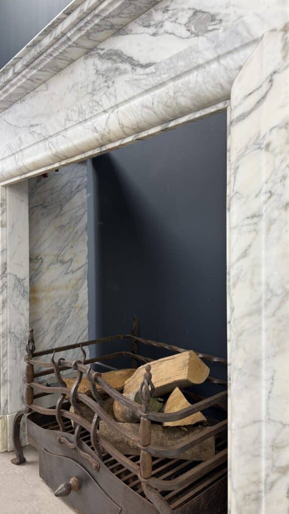 Art Deco Fireplace in Carrara Marble
