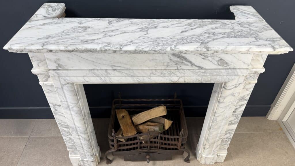 Art Deco Fireplace in Carrara Marble