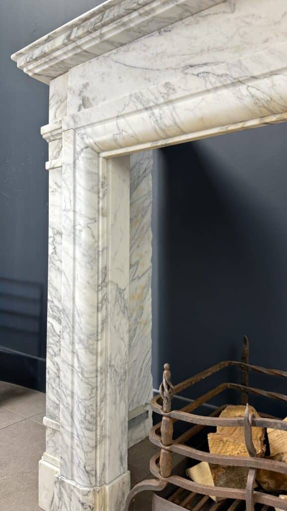Art Deco Fireplace in Carrara Marble