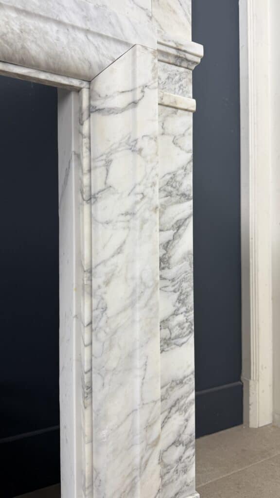 Art Deco Fireplace in Carrara Marble