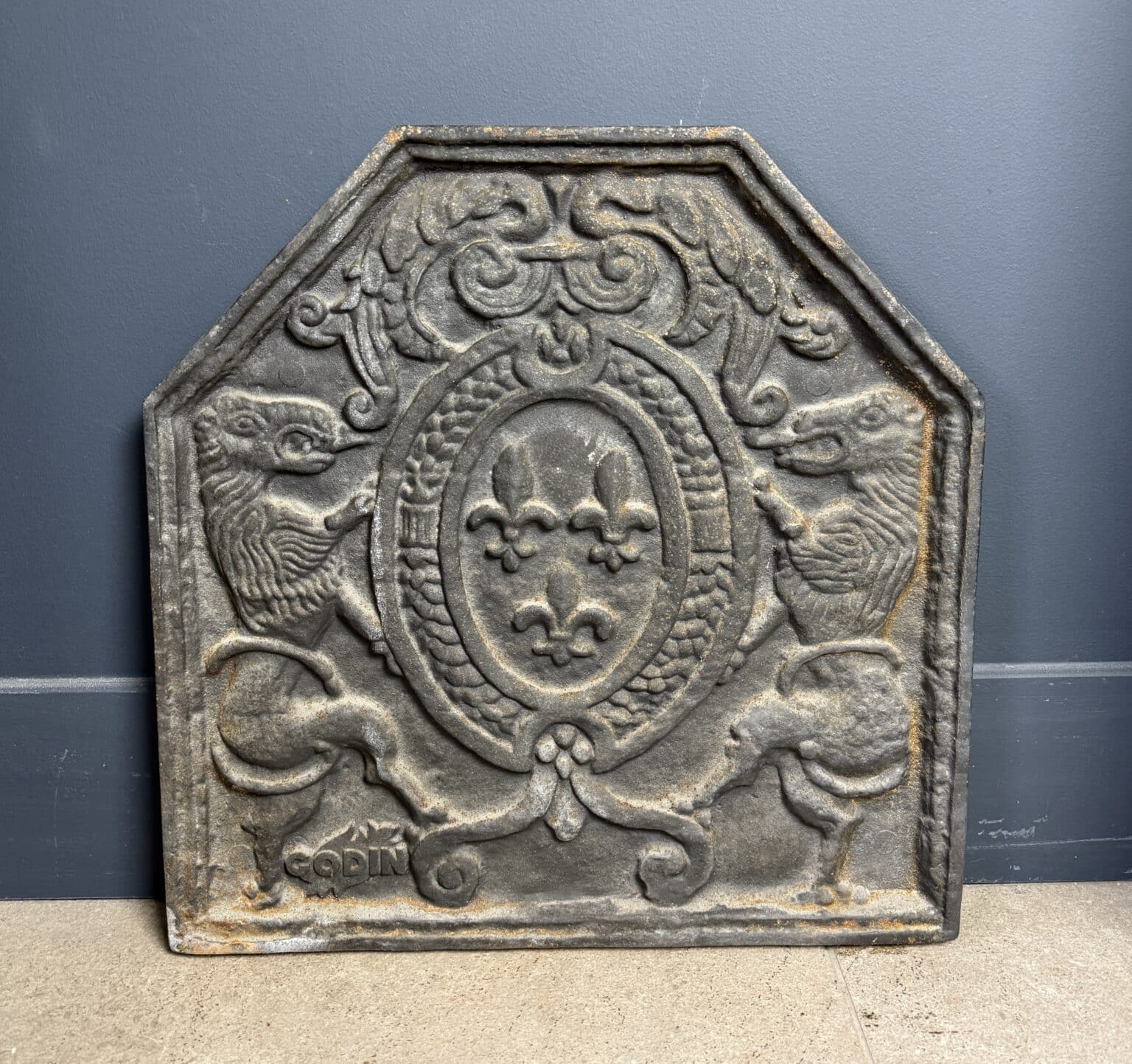 French Antique Godin Fireback