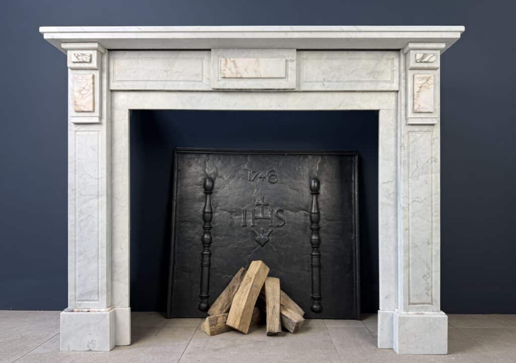 Beautiful Tall White Circular Fireplace