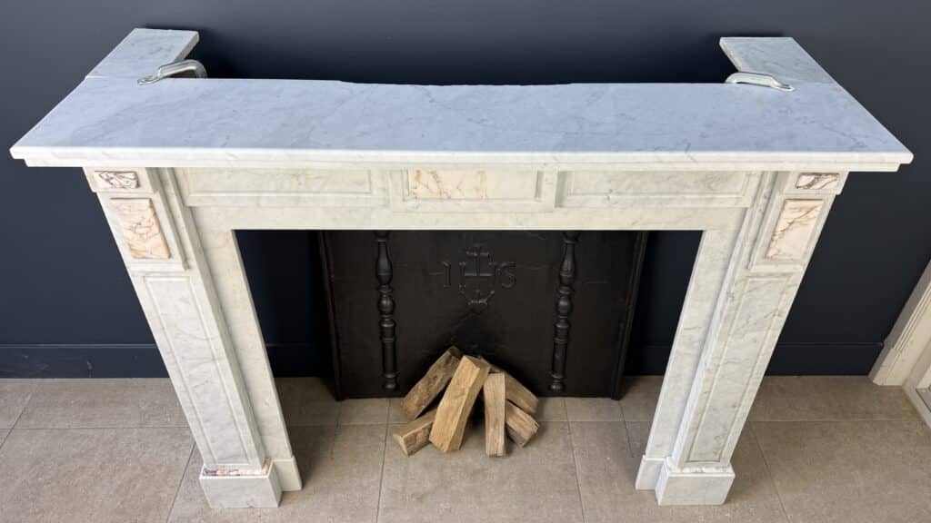 Beautiful Tall White Circular Fireplace