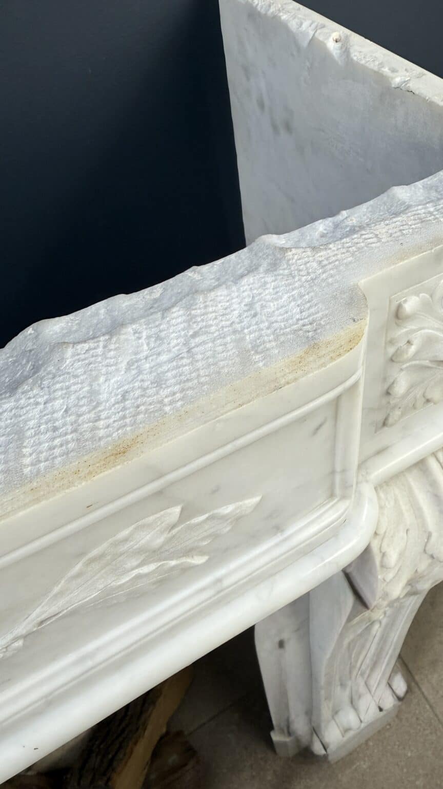 Magnificent French Antique Front Fireplace — detail 2