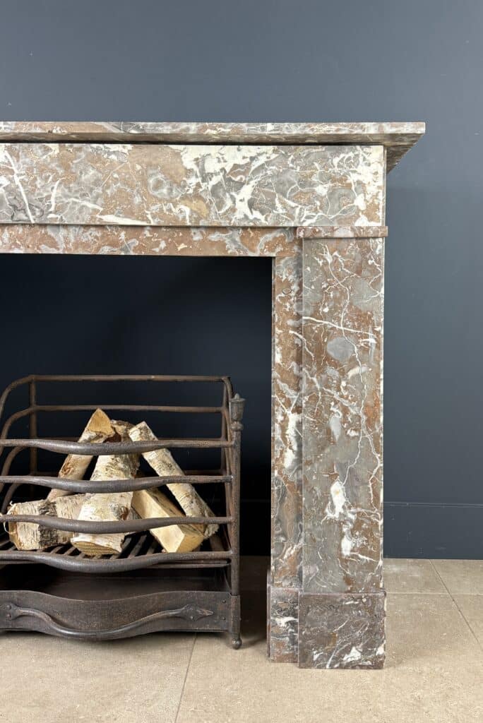 Sleek Art Deco Marble Fireplace