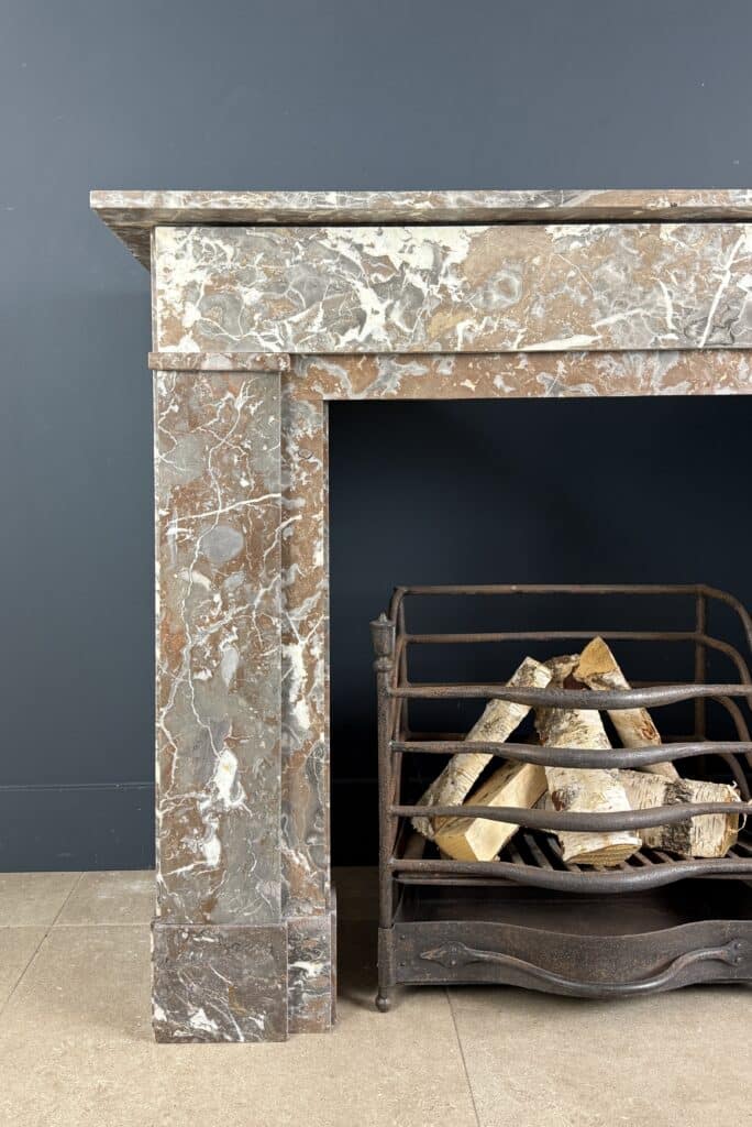 Sleek Art Deco Marble Fireplace