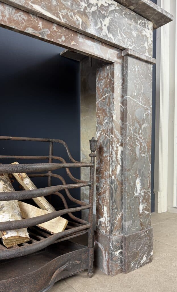Sleek Art Deco Marble Fireplace