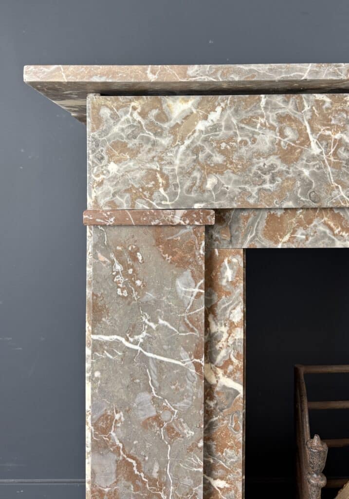 Sleek Art Deco Marble Fireplace