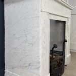 antieke witte art deco schouw