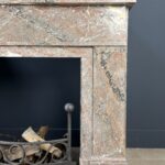 leverkleurige art deco schouw antieke