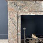 leverkleurige art deco schouw antieke