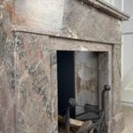 leverkleurige art deco schouw antieke