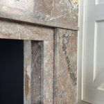 leverkleurige art deco schouw antieke